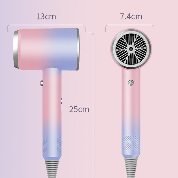 High-Speed Hair Dryer Salon & Home Blow Dryer with Blue Light Ionic Technology UK Plug(Gradient Pink)