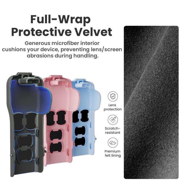 For DJI Osmo Pocket 3 Camera aMagisn Protective Cover Storage Case with 4 Magnetic Filter Slots(Black)