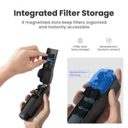 For DJI Osmo Pocket 3 Camera aMagisn Protective Cover Storage Case with 4 Magnetic Filter Slots(Blue)