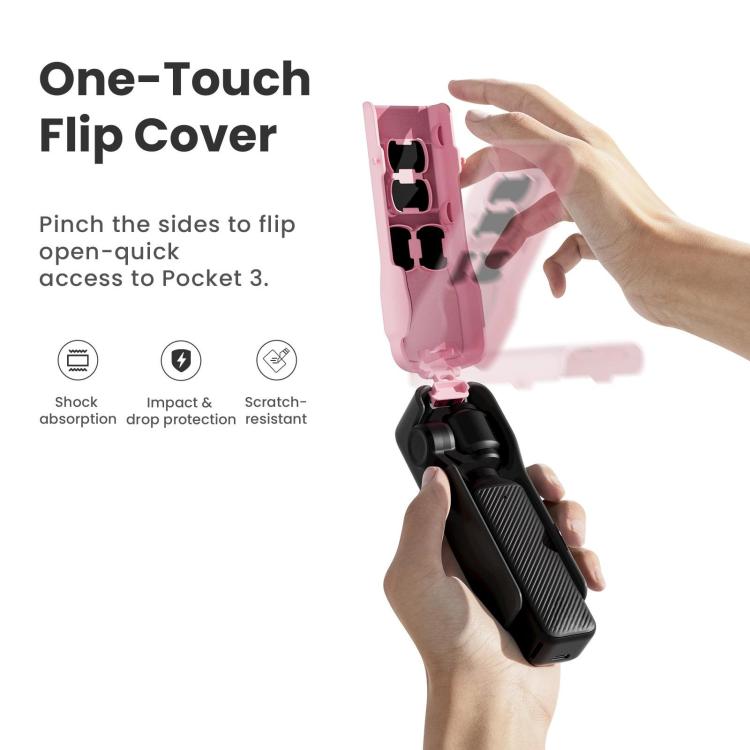 For DJI Osmo Pocket 3 Camera aMagisn Protective Cover Storage Case with 4 Magnetic Filter Slots(Black)