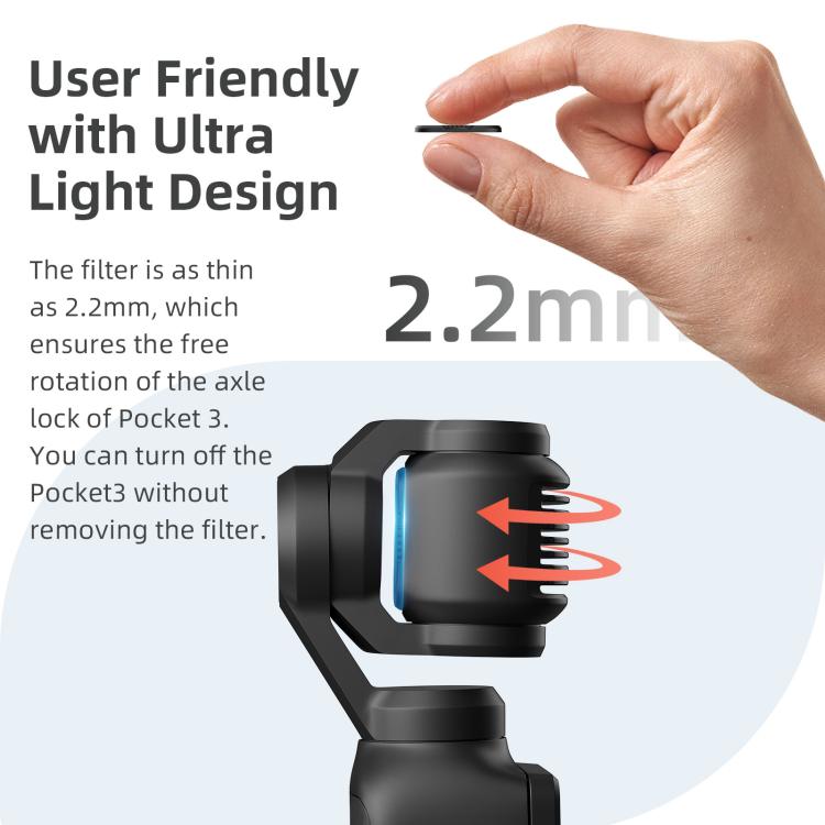 For DJI Osmo Pocket 3 aMagisn Adjustable Magnetic Filter Camera Lens Filters ND 1 To 5 Gear - free shipping - PMC TechLife - Order now!