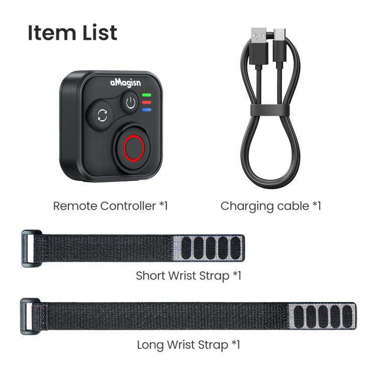 aMagisn Wireless Bluetooth Remote Control for Insta360, GoPro Hero Cameras & Smartphones - 50m Long Range - free shipping - PMC Jewellery - Order now!