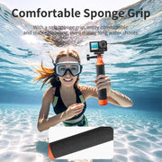 aMagisn Universal Floating Hand Grip for Action Cameras with Triple Claw & 1/4-inch Screw Mount(Black Orange)