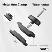 aMagisn Metal Arm Clamp Magnetic Base with 1/4-inch Ball Head For Insta360, DJI, GoPro Cameras(Black)