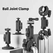 aMagisn Metal Arm Clamp Mount Adhesive Base with 1/4-inch Joint Ball For Insta360, DJI, GoPro Cameras(Black)