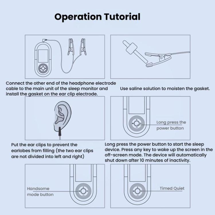 M008 Ear Clip Sleep Aid Device Smart Microcurrent Pulse Pressure Relief Sleep Device