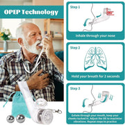 Adjustable 3-Ball Breathing Exerciser Lung Capacity Trainer For Respiratory Muscle Strengthening(White)