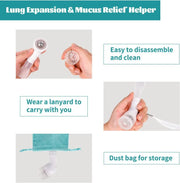 Adjustable 3-Ball Breathing Exerciser Lung Capacity Trainer For Respiratory Muscle Strengthening(White)