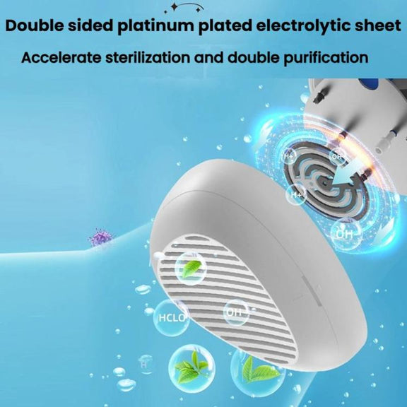 Portable Sterilization Pesticide Residue Removal Fruit Vegetable Cleaning Machine, Size: English(White)