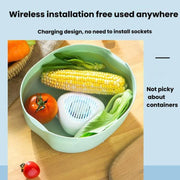 Portable Sterilization Pesticide Residue Removal Fruit Vegetable Cleaning Machine, Size: English(White)