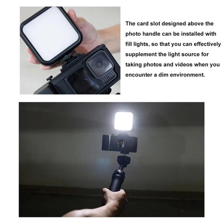 Street Vlogging Handle For GoPro HERO13 Black / 12 Black / 11 Black / 10 Black / 9 Black(Black) - free shipping - PMC Jewellery - Order now!