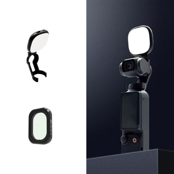 For DJI Osmo Pocket 3 JSR Fixed Frame Head Fill Light, Spec: With Black Soft 1/4 Filter