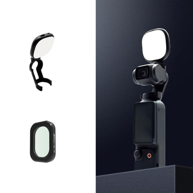 For DJI Osmo Pocket 3 JSR Fixed Frame Head Fill Light, Spec: With Black Soft 1/8 Filter