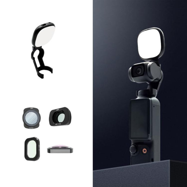 For DJI Osmo Pocket 3 JSR Fixed Frame Head Fill Light, Spec: With Wide Angle 4 In 1
