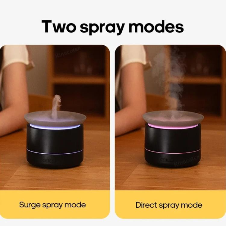 200ml Sea of Clouds Aroma Diffuser Essential Oil Humidifier with 7-Color Mood Lights USB-Powered, Color: Black