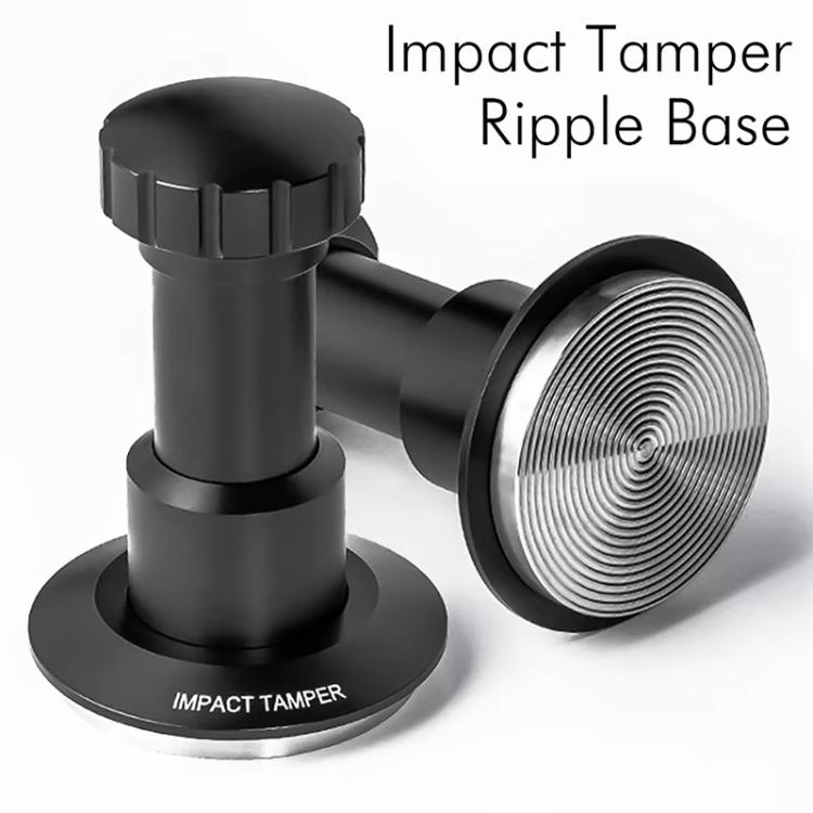 53mm Adjustable Impact Coffee Tamper with Threaded Base Spring-Loaded Espresso Tamper Tool