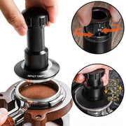53mm Adjustable Impact Coffee Tamper with Threaded Base Spring-Loaded Espresso Tamper Tool