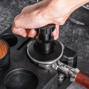 53mm Adjustable Impact Coffee Tamper with Threaded Base Spring-Loaded Espresso Tamper Tool