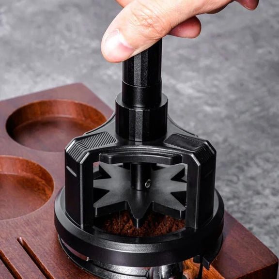 53mm Rotating Magnetic WDT Tool for Espresso Adjustable Height Coffee Needle Distributor Coffee Grounds Fluffing Tool