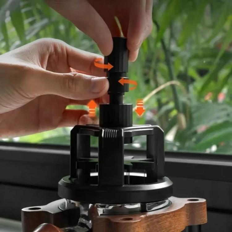 51mm Rotating Magnetic WDT Tool for Espresso Adjustable Height Coffee Needle Distributor Coffee Grounds Fluffing Tool