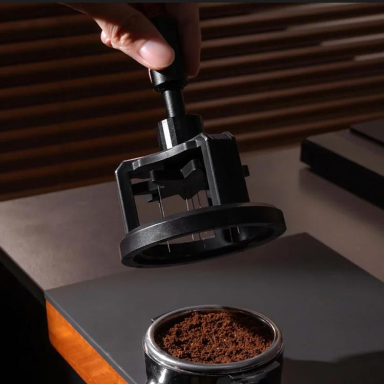 51mm Rotating Magnetic WDT Tool for Espresso Adjustable Height Coffee Needle Distributor Coffee Grounds Fluffing Tool