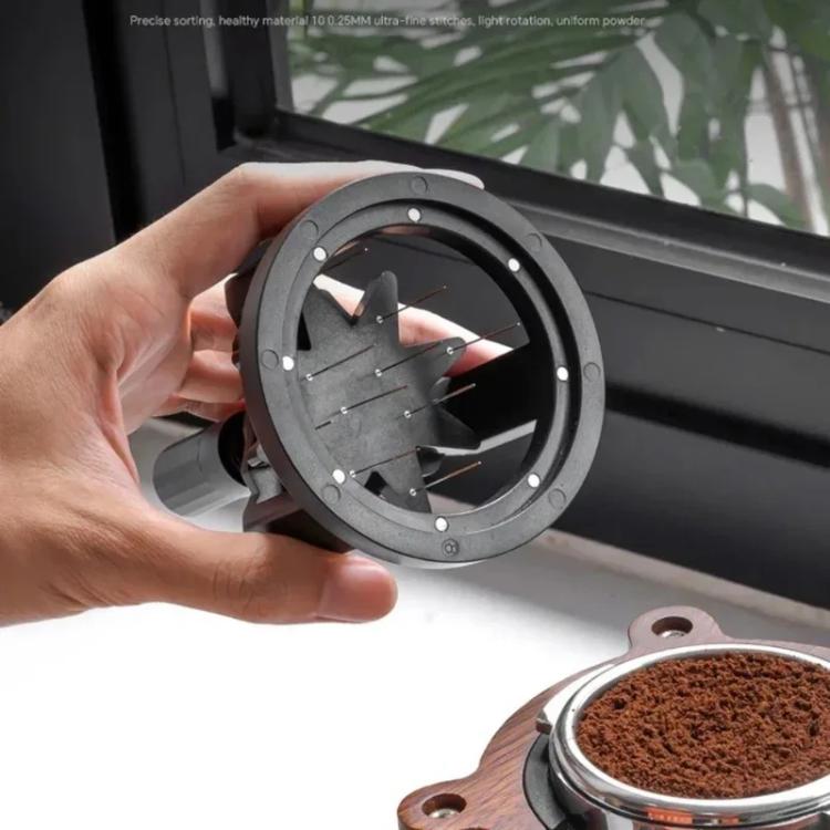 51mm Rotating Magnetic WDT Tool for Espresso Adjustable Height Coffee Needle Distributor Coffee Grounds Fluffing Tool