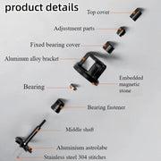 51mm Rotating Magnetic WDT Tool for Espresso Adjustable Height Coffee Needle Distributor Coffee Grounds Fluffing Tool