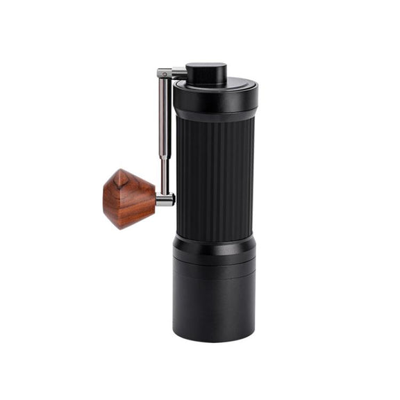 Seven Stars Manual Coffee Grinder CNC Stainless Steel Burr Foldable Hand Crank Mill for Coffee Beans(Black)