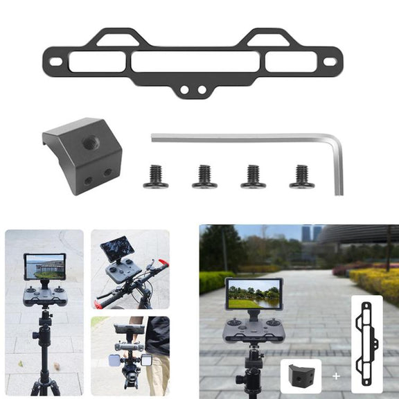 For DJI RC Pro 2 Aluminum Alloy 1/4-inch Tripod Adapter Mounting Bracket(Black)