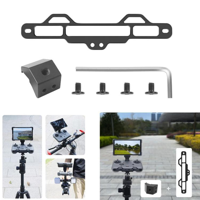 For DJI RC Pro 2 Aluminum Alloy 1/4-inch Tripod Adapter Mounting Bracket(Black)