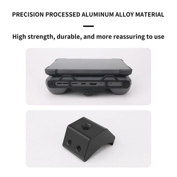 For DJI RC Pro 2 Aluminum Alloy 1/4-inch Tripod Adapter Mounting Bracket(Black)
