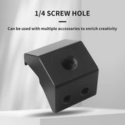 For DJI RC Pro 2 Aluminum Alloy 1/4-inch Tripod Adapter Mounting Bracket(Black)