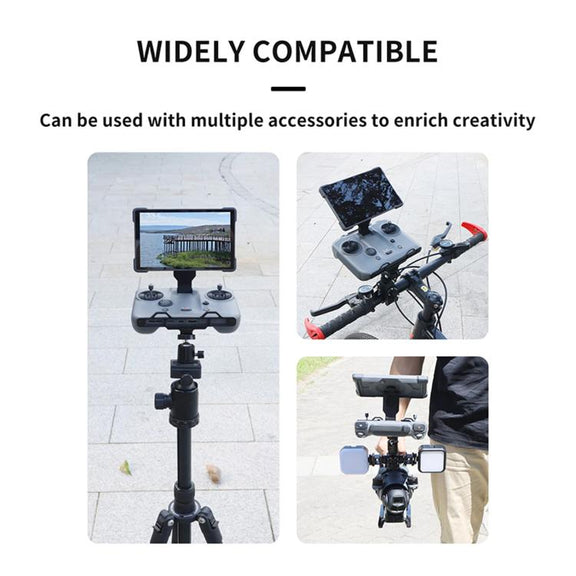 For DJI RC Pro 2 Aluminum Alloy 1/4-inch Tripod Adapter Mounting Bracket(Black)