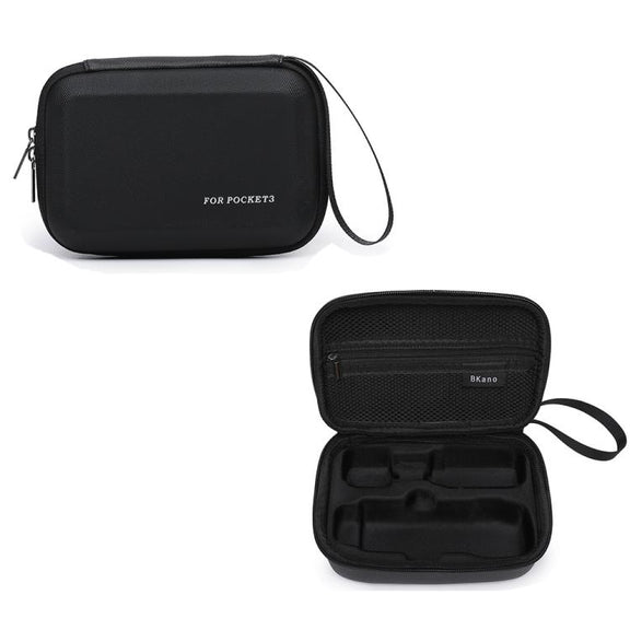For DJI Pocket 3 Standard/Long-Battery Version BKANO Hard Case Slim Handheld Storage Bag(Black)