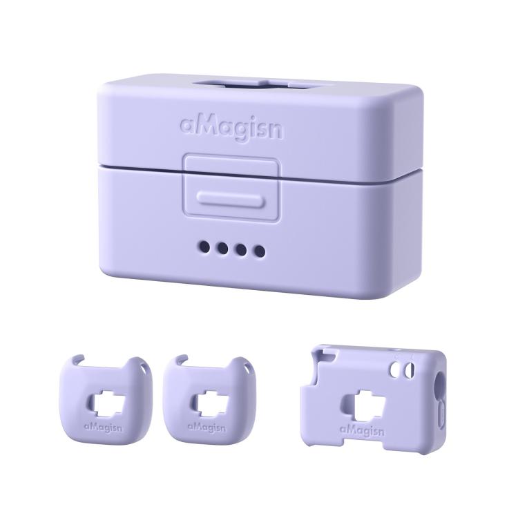 For DJI Mic Mini aMagisn MP01 Silicone Protective Case, Color: 4 In 1 Purple - free shipping - PMC TechLife - Order now!