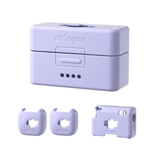 For DJI Mic Mini aMagisn MP01 Silicone Protective Case, Color: 4 In 1 Purple - free shipping - PMC Jewellery - Order now!