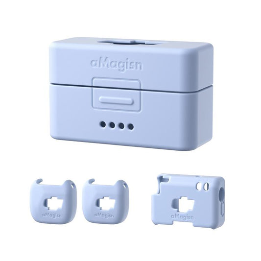 For DJI Mic Mini aMagisn MP01 Silicone Protective Case, Color: 4 In 1 Blue - free shipping - PMC Jewellery - Order now!