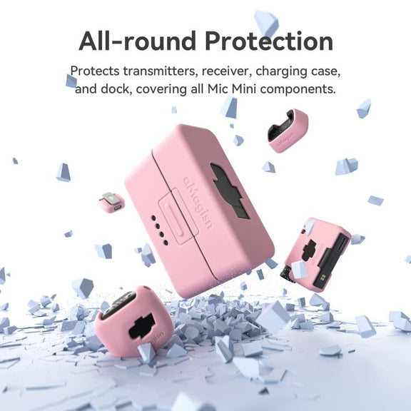 For DJI Mic Mini aMagisn MP01 Silicone Protective Case, Color: 4 In 1 Blue