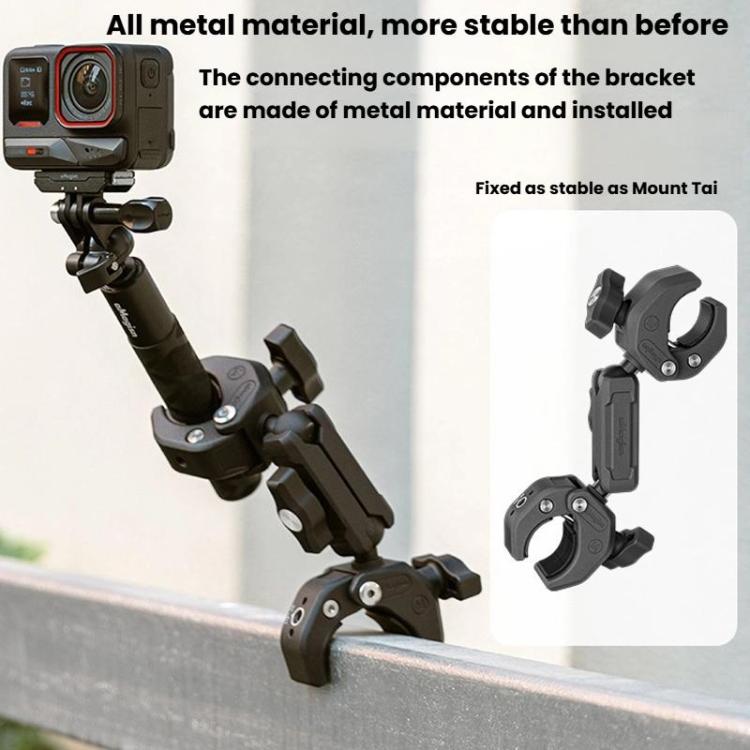 aMagisn HM10 For Insta360, DJI, GoPro Cameras Metal Arm Clamp Holder Cycling Clamp Bracket