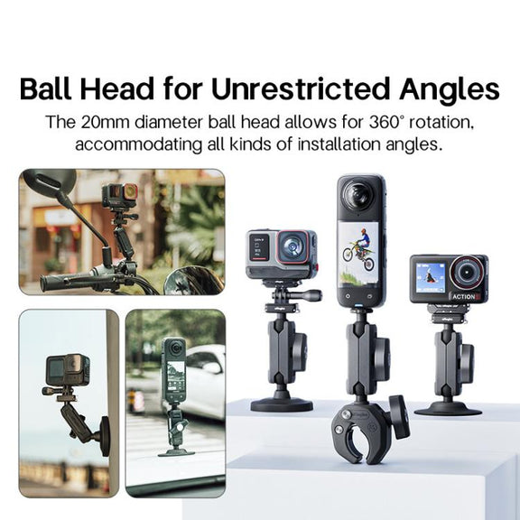 aMagisn HM10 For Insta360, DJI, GoPro Cameras Metal Arm Clamp Holder Cycling Clamp Bracket