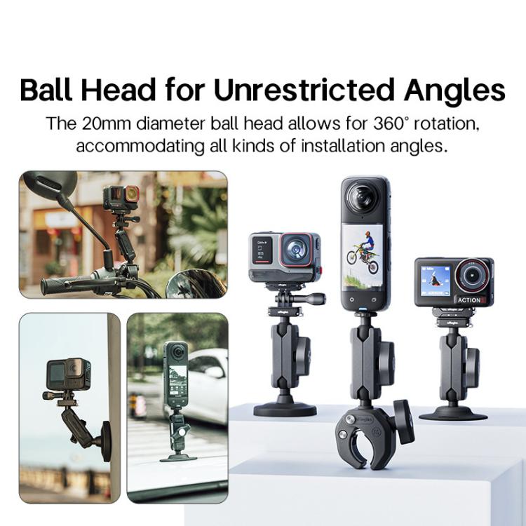 aMagisn HM10 For Insta360, DJI, GoPro Cameras Metal Arm Clamp Holder Cycling Clamp Bracket