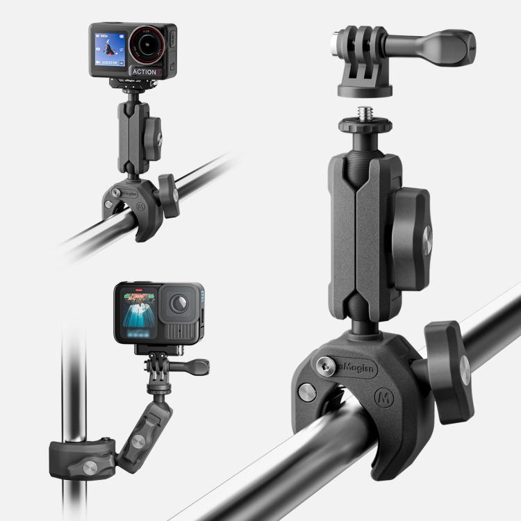 aMagisn HM07 For Insta360, DJI, GoPro Cameras Metal Arm Clamp Holder Cycling Bracket - free shipping - PMC TechLife - Order now!