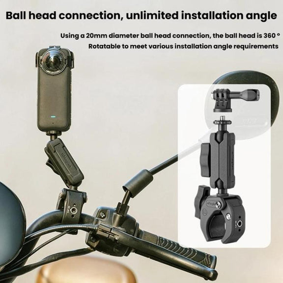 aMagisn HM07 For Insta360, DJI, GoPro Cameras Metal Arm Clamp Holder Cycling Bracket
