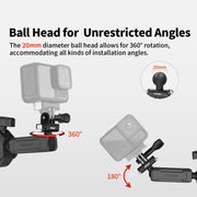 aMagisn HM07 For Insta360, DJI, GoPro Cameras Metal Arm Clamp Holder Cycling Bracket