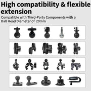 aMagisn HM07 For Insta360, DJI, GoPro Cameras Metal Arm Clamp Holder Cycling Bracket