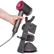 For Dyson Supersonic Hair Dryer Desktop Holder Metal Stand with Cable Organizer(Black)