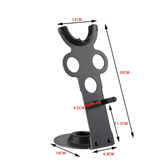 For Dyson Supersonic Hair Dryer Desktop Holder Metal Stand with Cable Organizer(Black)