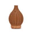 5V USB 100ML Hollow Rattan Ultrasonic Humidifier & Aromatherapy Diffuser with 7-Color LED Lights(Light Wood Grain) - free shipping - PMC TechLife - Order now!