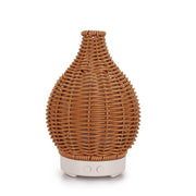5V USB 100ML Hollow Rattan Ultrasonic Humidifier & Aromatherapy Diffuser with 7-Color LED Lights(White)