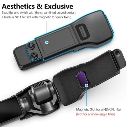 For DJI Osmo Pocket 3 Amazear Protective Case All-in-One Anti-Scratch Cover with Built-in Filter Slot(Black) - free shipping - PMC Jewellery - Order now!